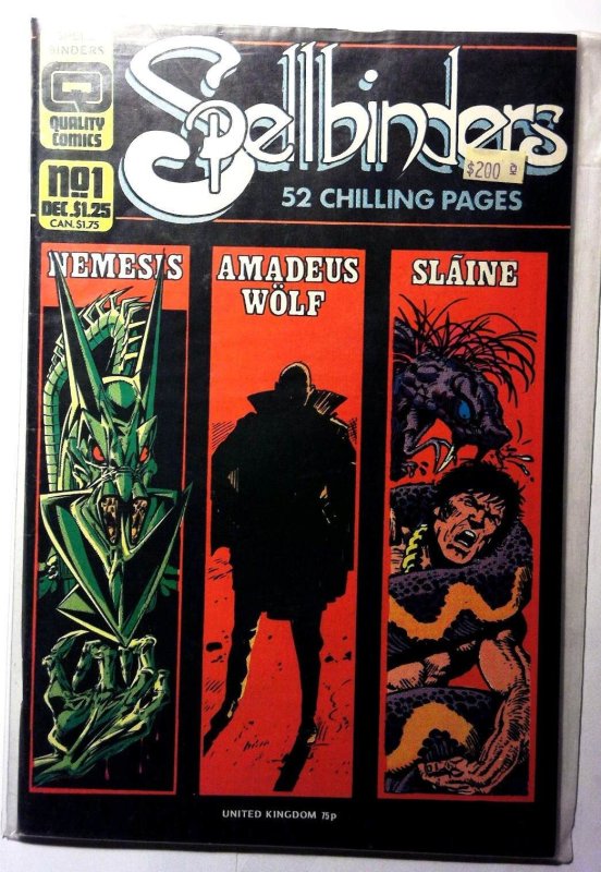 Spellbinders #1 (1986) Quality Comics Amadeus Wolf 1st Print Comic Book