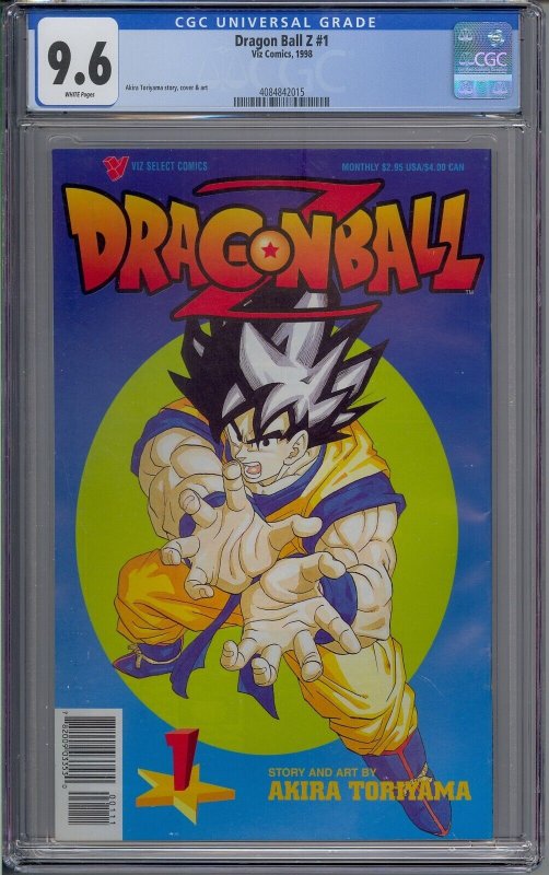 DRAGON BALL Z #1 CGC 9.6 GOKU VIZ COMICS WHITE PAGES 015 