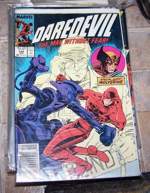  DAREDEVIL COMIC # 248 MARVEL 1987 + WOLVERINE BUSHWACKER MATT MURDOCK NETFLIX