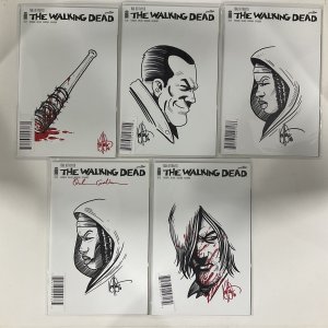 Walking Dead 150 2016 Lot Of 5 Sketch Covers Signed by Ken Haeser Dynamic Forces