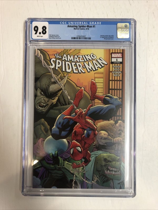 Amazing Spider-Man (2018) # 1  (CGC 9.8 WP) 1st Kindred Ottley Wraparound