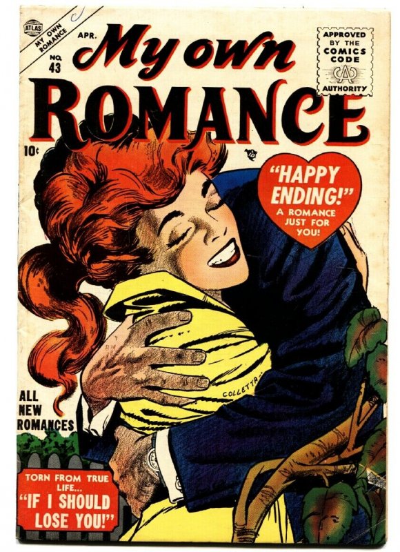 MY OWN ROMANCE #43 1955-ATLAS-Great COVER-Vince Colletta cover