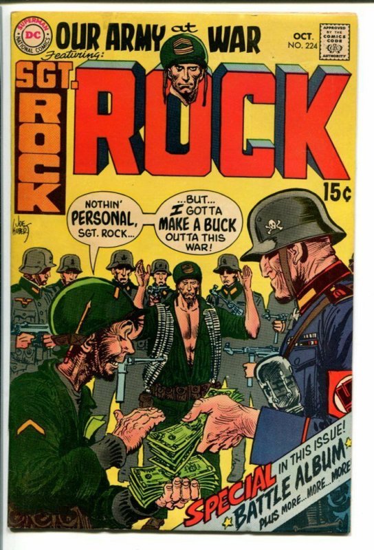 OUR ARMY AT WAR #224-SGT. ROCK-COOL ISSUE! FN 