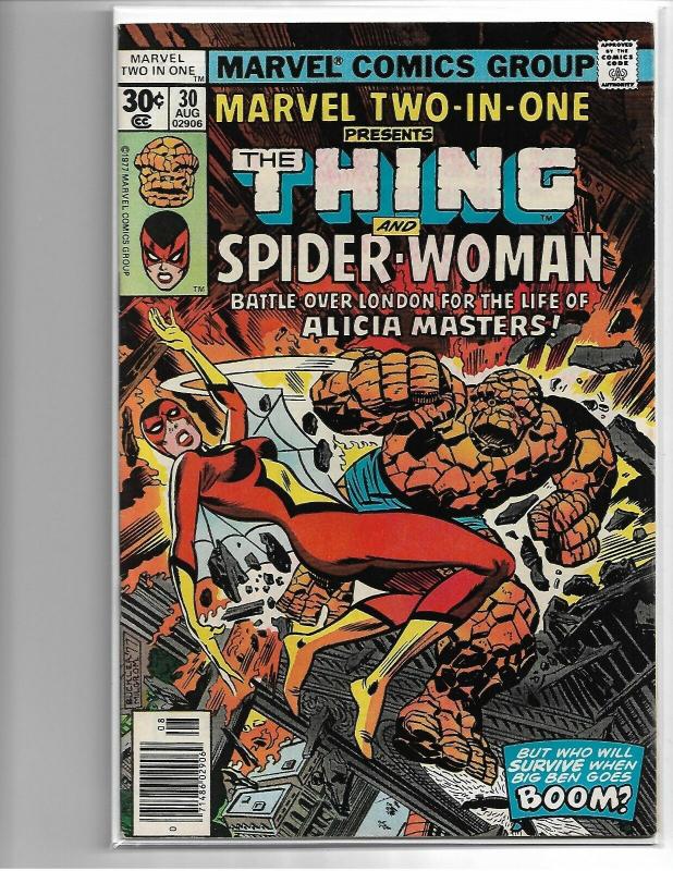 MARVEL TWO-IN-ONE #30 - VG/FN - (1977) 2ND APP SPIDER-WOMAN - BRONZE AGE MARVEL