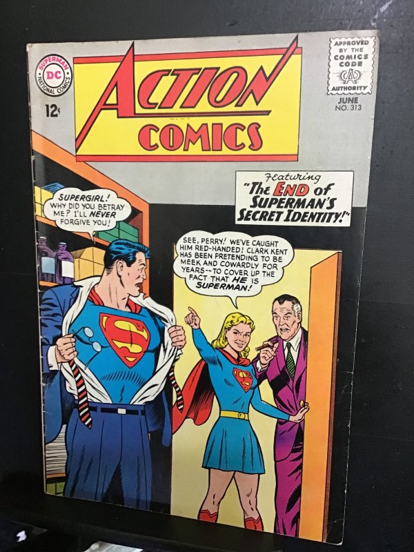 Action Comics #313  (1964) Supergirl! Lex’s daughter Lena Thorul VF- Boca CERT