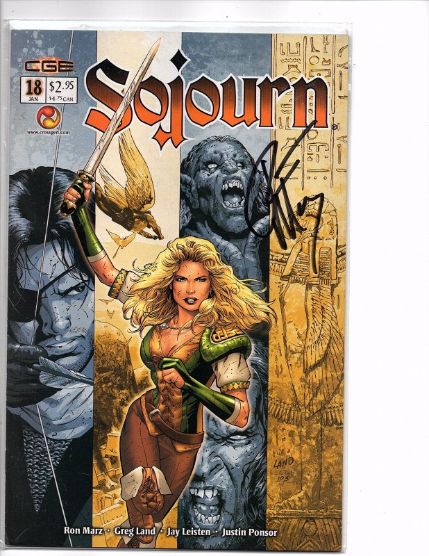 Crossgen Comics Sojourn #18 Greg Land Art Signed By Ron Marz With COA