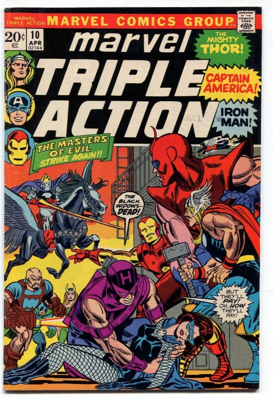 Marvel Triple Action 10 VF- 7.5 Avengers Marvel 1973 Uncertified FREE SHIP