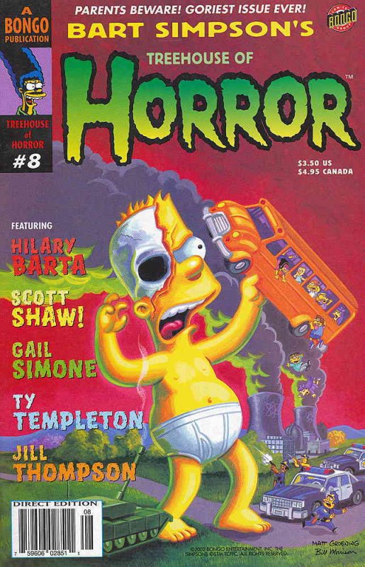Treehouse of Horror (Bart Simpson's ) #8 GD ; Bongo | low grade comic Gail Simon