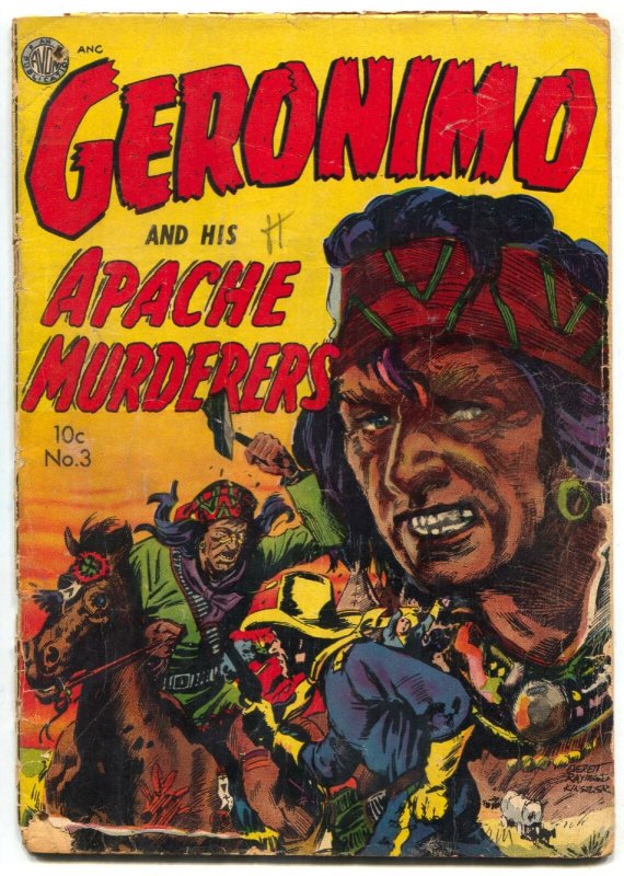 Geronimo #3 1951- Avon Western- Everett Raymond Kinstler- G-