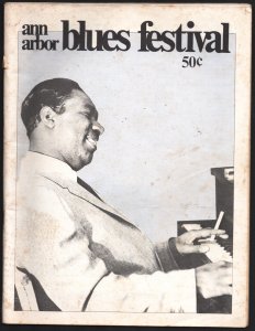 Ann Arbor Blues Festival Program 1970-Otis Spann cover-Performance appearance sc
