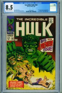 INCREDIBLE HULK #102 1967 CGC 8.5-Marvel-Origin of Hulk 3720222002