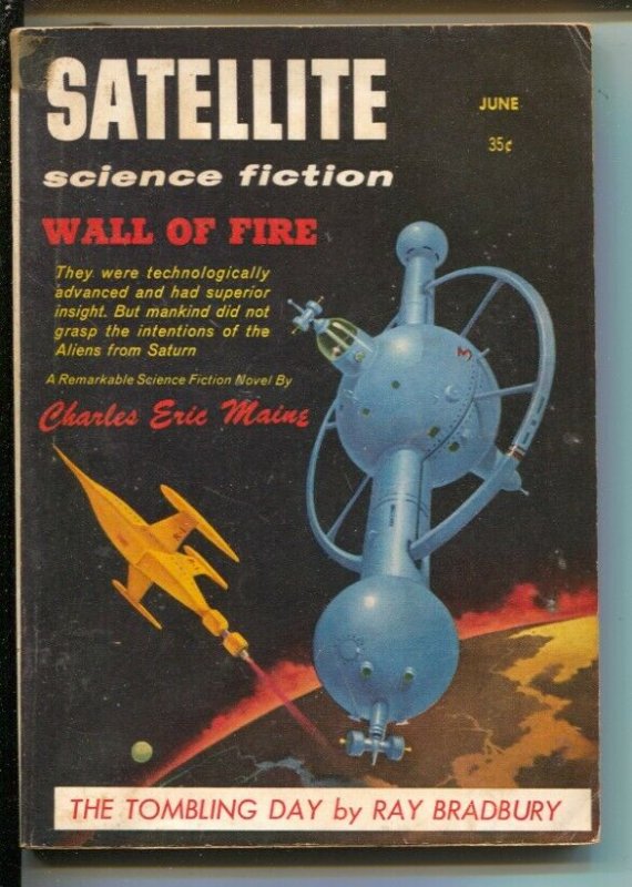 Satellite Science Fiction 6/1958-Ray Bradbury-Sam Moskowitz-pulp-sci-fi-VG