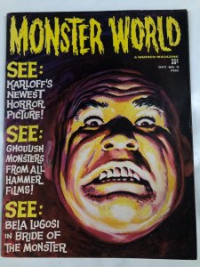 MONSTER WORLD 5 VF Oct. 1965 Hammer, Karloff, Lugosi
