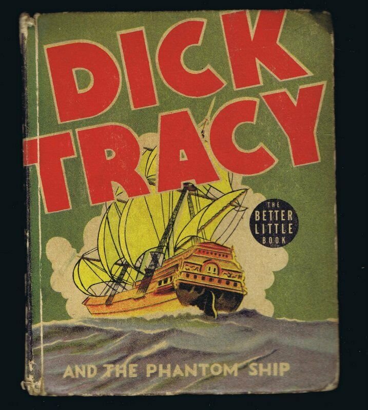 Dick Tracy + The Phantom Ship ORIGINAL Vintage 1940 Whitman Big Little Book  