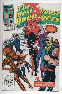 WEST COAST AVENGERS #37, VF/NM, Moon Knight, HawkEye, Wonder Man, 1985 1988