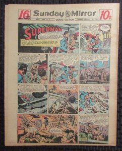 1949 Feb 27 Sunday Mirror Comic Section VG+ 4.5 Superman / Joe Palooka 16pgs