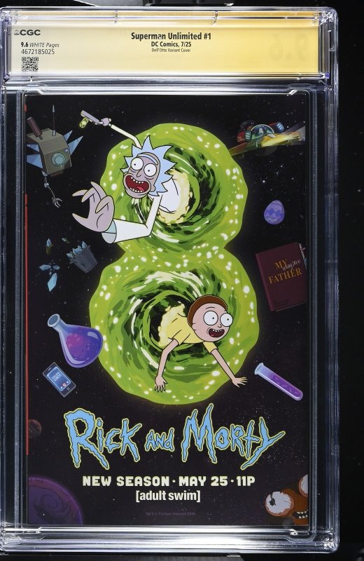 SUPERMAN UNLIMITED #1 DC COMICS 1ST PRINT SIGNED GABRIELE DELL'OTTO CGC SS 9.6