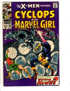 (Uncanny) X-Men # 48 FN Marvel Comic Book Sentinels Iceman Beast Cyclops CR54B