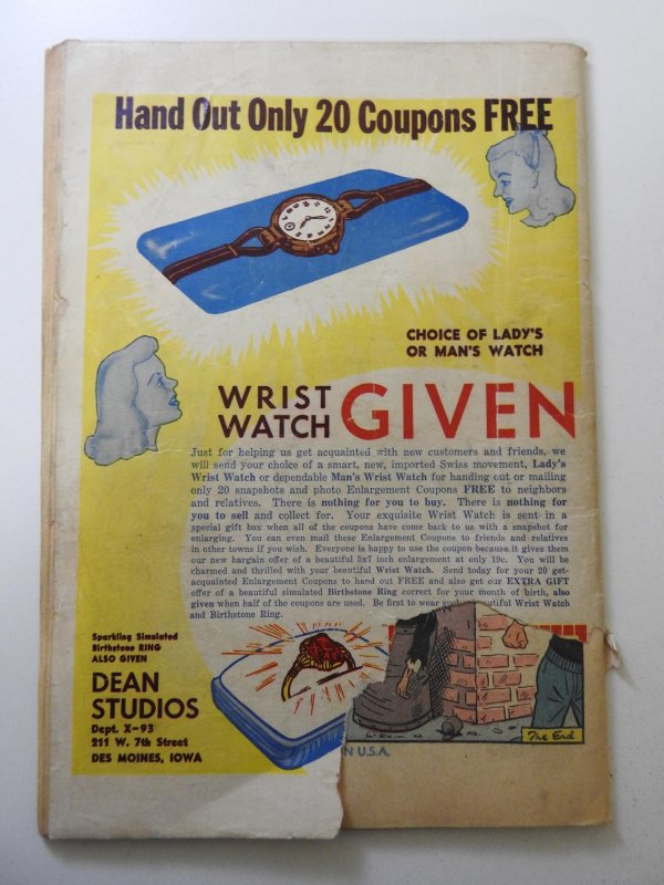 Archie Comics #34 (1948) FR Condition 2 in spine split, coupon cut