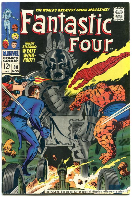 FANTASTIC FOUR #80, FN, 1st Tomazooma, Jack Kirby, 1961, more FF in store, QXT