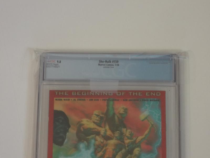 She-Hulk #159 CGC 9.8; 3D lenticular cover--Homage to Incredible Hulk #115!!