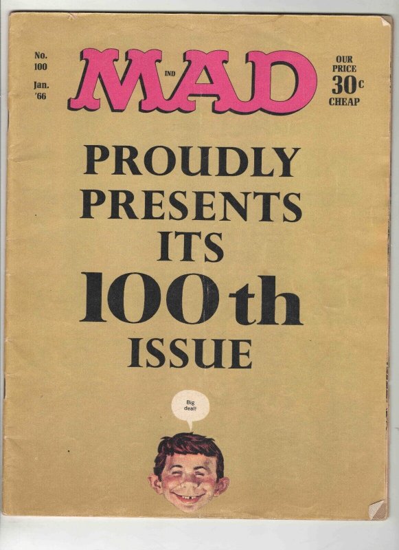 VINTAGE 1966 Mad Magazine #100