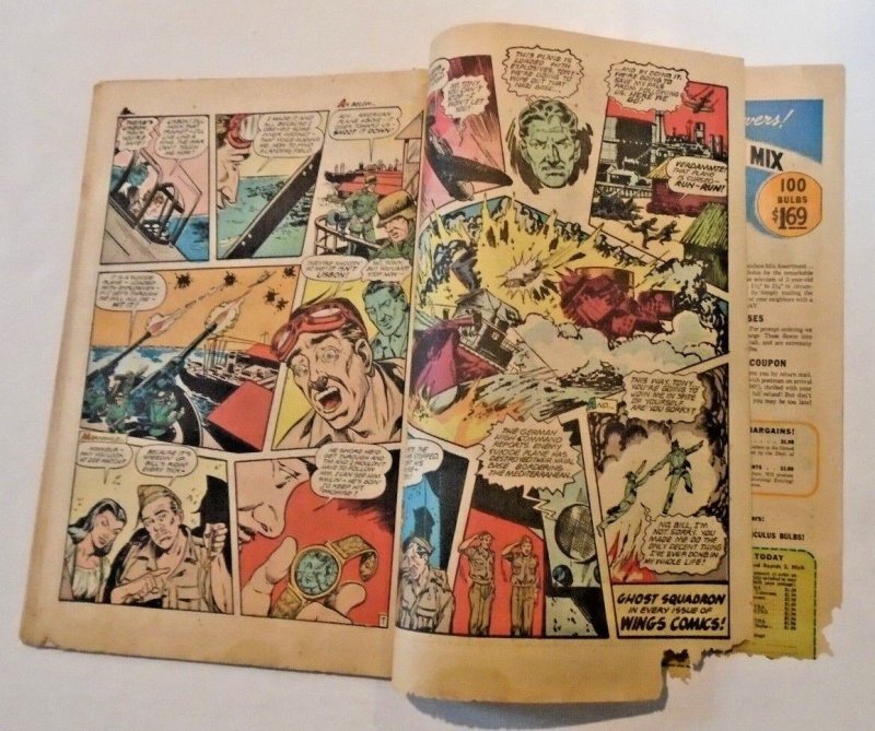 Wings Comics #91  Classic Cover. Back Cover Damage.