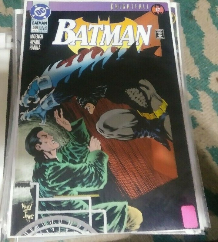 Batman #  499 1993 DC  KNIGHTFALL PT 17  BANE ROBIN bruce wayne crippled