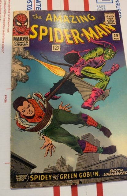 The Amazing Spider-Man #39 (1966) epic Spidey vs the Green goblin see