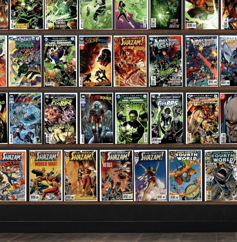 Huge Lot 140+ Comics with Green Lanterns, Suicide Squad, Jack Kirby& & More!