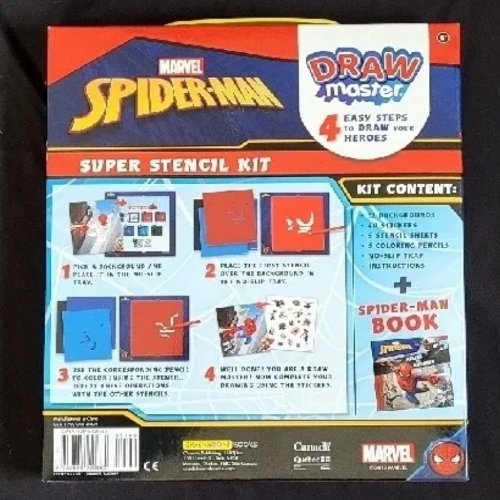 Marvel Spider-Man Draw Master Super Stencil Kit 4 Easy Steps