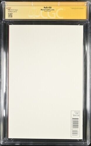 Hulk (2012) # 50 (CGC 9.8 SS) Sketch * Signed Sketch Scot Lobdell * Art Parker