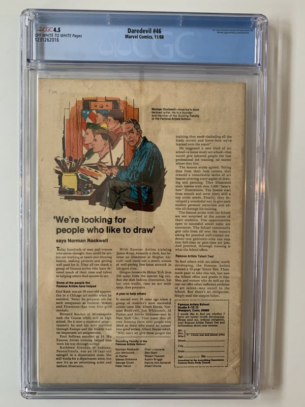 Daredevil #46, Volume 1, CGC 4.5
