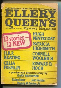 Ellery Queen's Mystery Magazine 9/1972-Cornell Woolrich-Hugh Pentecost-G