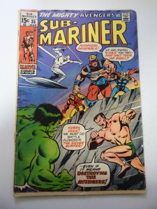 Sub-Mariner #35 (1971) GD/VG Condition moisture stains, added staples see desc