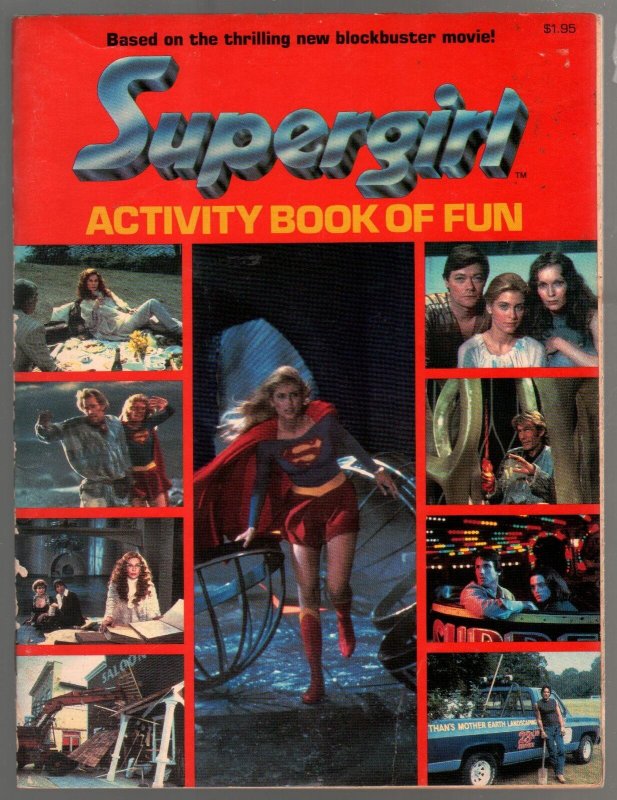 Supergirl Activity Book of Fun 1984-Helen Slater photo cover-puzzles-games-VG/FN