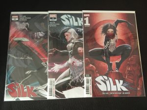 SILK #1(Second Prt.), 2, 3 VFNM Condition