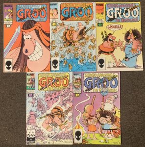 Sergio Aragones Groo The Wanderer #16,17,18,19,20 1986 Marvel Lot Nm 