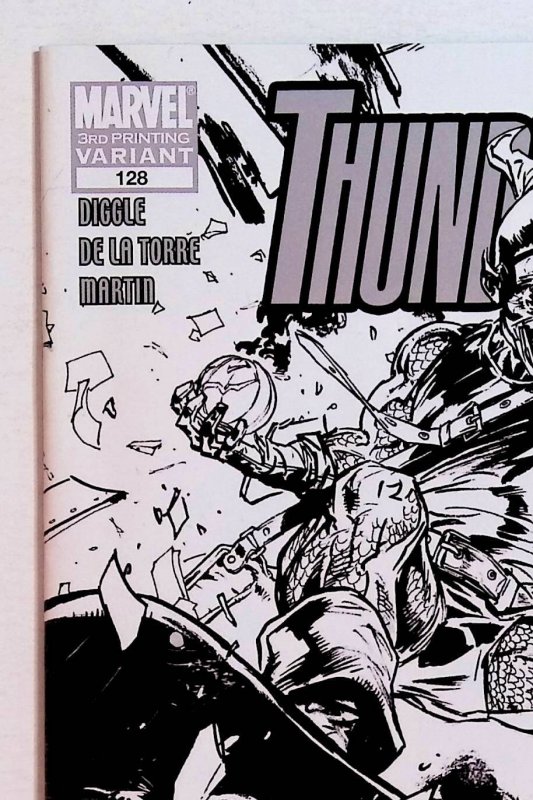 Thunderbolts 128 3rd Print Black & White Variant Black Widow Yelena Belova MCU