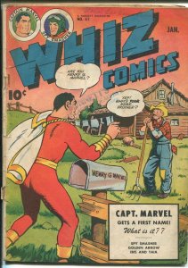 WHIZ #61 1945-FAWCETT-CAPT MARVEL-GOLDEN ARROW-IBIS-SPY SMASHER-vg minus