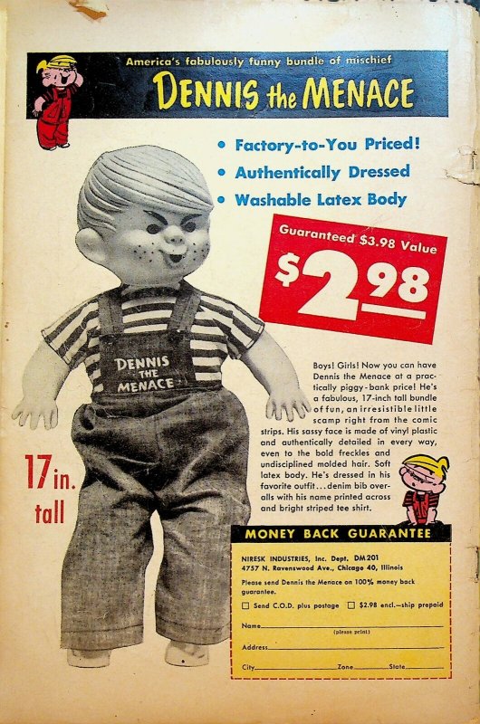 Dennis the Menace 19 1956 Pines Comics TV Set Camping Outside