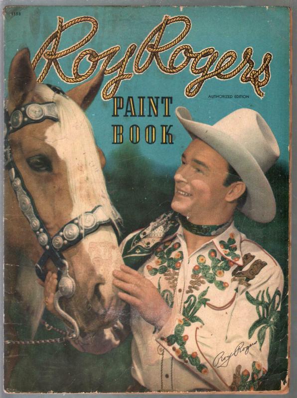 Roy Rogers Paint Book #1158 1948-Whitman-photo cover-large size-G