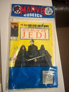 Star Wars Return of the Jedi Lot Complete Bagged Marvel Set of 1-4 Sealed 4 Pack