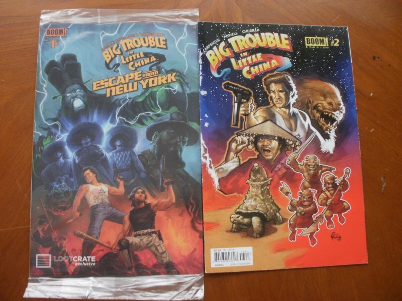 2 BOOM Studios BIG TROUBLE IN LITTLE CHINA Comic: NEW SEALED LOOT CRATE #1 + #2