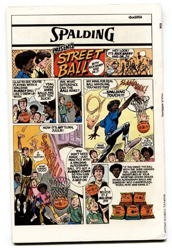 INCREDIBLE HULK ANNUAL #6-comic book FIRST PARAGON-WARLOCK-COCOON 1977