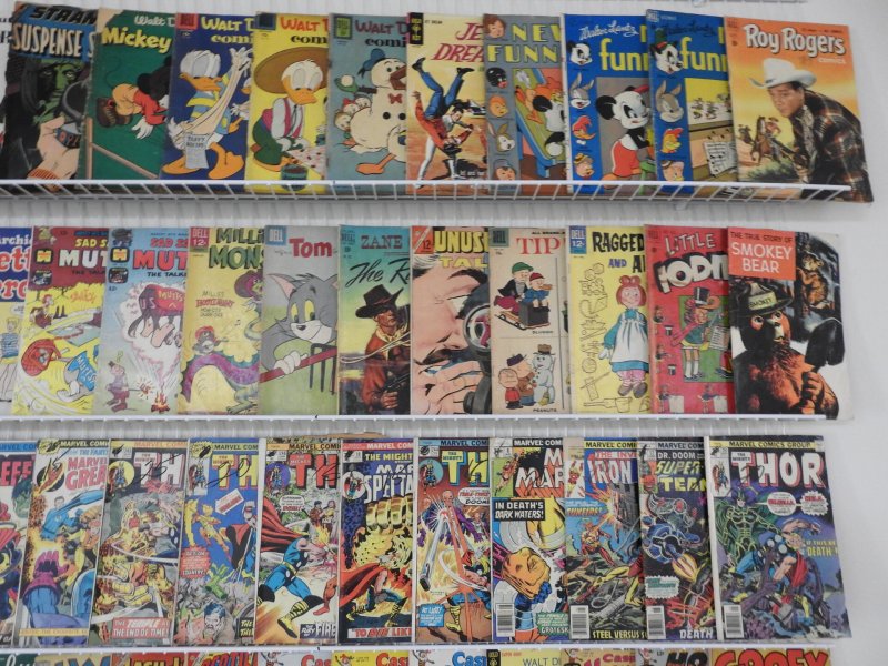 Huge Lot 150+ Silver/Bronze Comics W/ Thor, Boris Karloff, Casper, Hulk, Archie+