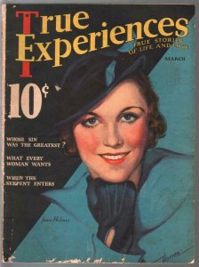 True Experinces 3/1933-Jean Helms cover by Georgia Warren-Janet Gaynor-VG