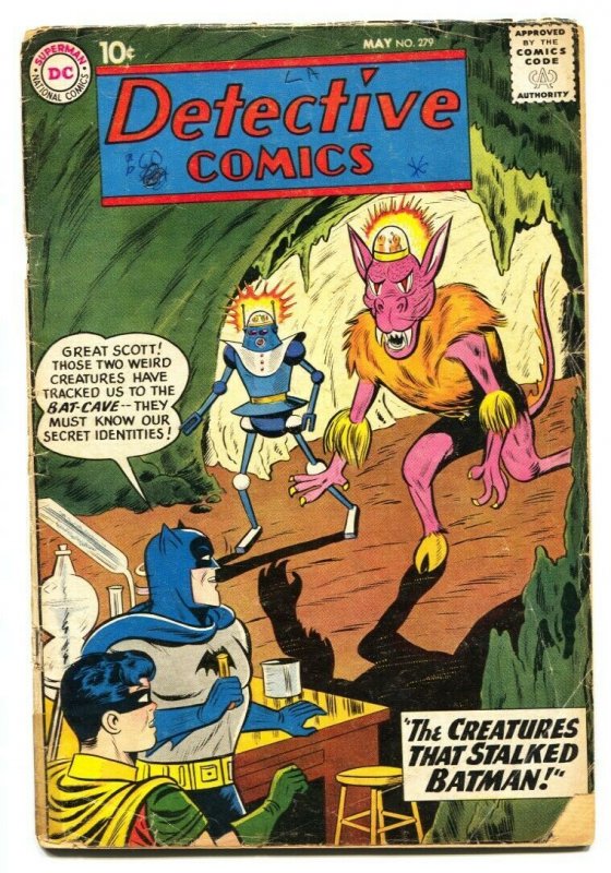 Detective #279 1960-BATMAN VS. ALIENS-DC SILVER-AGE- robot cover G