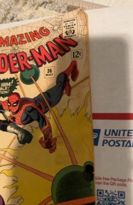 The Amazing Spider-Man #36 (1966)when a meteor falls. Water/moisture staining