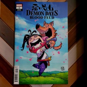 DEMON DAYS Blood Fued #1 (Marvel 2021) Momoko - HIGH GRADE, Skottie Young cover